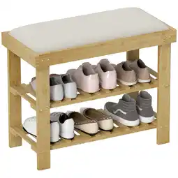 Netto Marken-Discount HOMCOM Schuhbank Bambus, Polyester Angebot