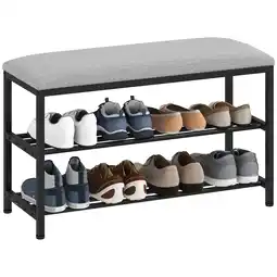 Netto Marken-Discount HOMCOM Schuhbank Leinen, Metall Angebot