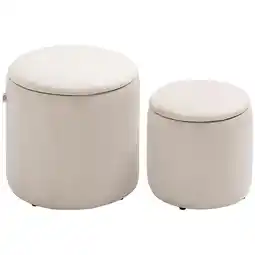 Netto Marken-Discount HOMCOM Sitzhocker-Set Polyester, Sperrholz Angebot