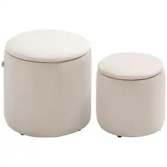 Netto Marken-Discount HOMCOM Sitzhocker-Set Polyester, Sperrholz Angebot