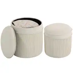 Netto Marken-Discount HOMCOM Sitzhocker Set Polyester, Mehrschichtenplatte Angebot