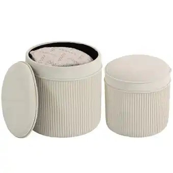 Netto Marken-Discount HOMCOM Sitzhocker Set Polyester, Mehrschichtenplatte Angebot