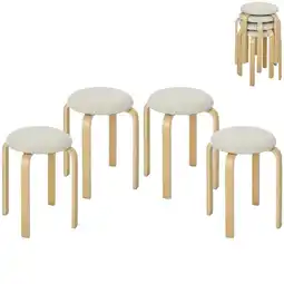 Netto Marken-Discount HOMCOM Esszimmerhocker Holzwerkstoff, Polyester Angebot