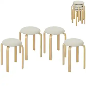 Netto Marken-Discount HOMCOM Esszimmerhocker Holzwerkstoff, Polyester Angebot