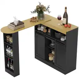 Netto Marken-Discount HOMCOM Ausziehbarer Bartisch Spanplatte, MDF Angebot