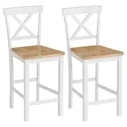 Netto Marken-Discount HOMCOM Barhocker Kautschukholz Angebot