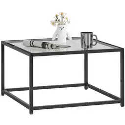 Netto Marken-Discount HOMCOM Couchtisch Gehärtetes Glas, Stahl Angebot