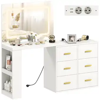 Netto Marken-Discount HOMCOM Schminktisch MDF, Glas Angebot