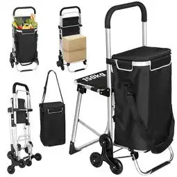 Netto Marken-Discount HOMCOM Einkaufswagen Oxford-Stoff, Aluminium Angebot