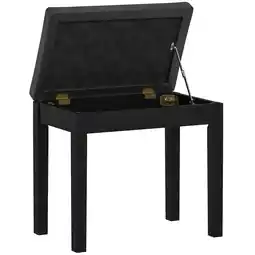 Netto Marken-Discount HOMCOM Klavierbank Gummiholz, Kunstleder Angebot