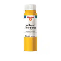 toom Baumarkt Alpina Voll- und Abtönfarbe 'Lucky Yellow' orangegelb 250 ml Angebot