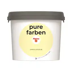 toom Baumarkt Alpina Wandfarbe 'Pure Farben' vanillegelb matt 2,5 l Angebot