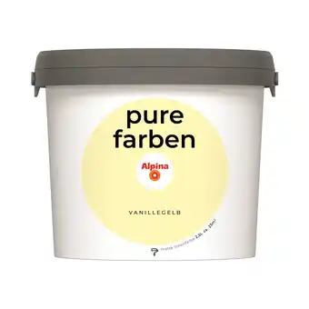 toom Baumarkt Alpina Wandfarbe 'Pure Farben' vanillegelb matt 2,5 l Angebot