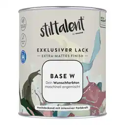toom Baumarkt Stiltalent Lack Base 'W' Extra-matt 0,75 l Angebot