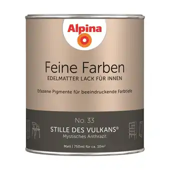 toom Baumarkt Alpina Feine Farben 'Stille des Vulkans' anthrazitgrau matt 750 ml Angebot
