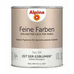 toom Baumarkt Alpina Feine Farben 'Zeit der Eisblumen' zartgrau matt 750 ml Angebot