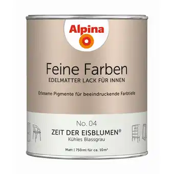 toom Baumarkt Alpina Feine Farben 'Zeit der Eisblumen' zartgrau matt 750 ml Angebot