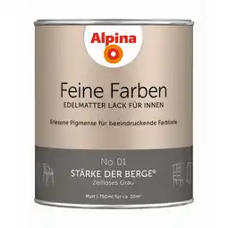 toom Baumarkt Alpina Feine Farben 'Stärke der Berge' grau matt 750 ml Angebot