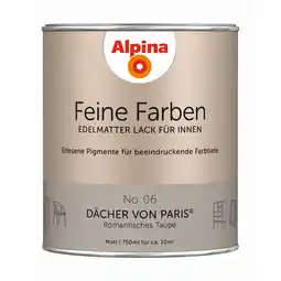 toom Baumarkt Alpina Feine Farben 'Dächer von Paris' taupe matt 750 ml Angebot
