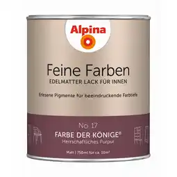 toom Baumarkt Alpina Feine Farben 'Farbe der Könige' purpurrot matt 750 ml Angebot