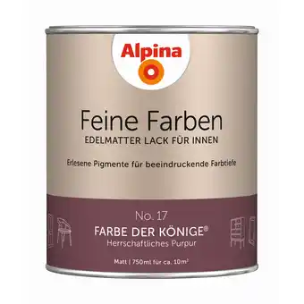 toom Baumarkt Alpina Feine Farben 'Farbe der Könige' purpurrot matt 750 ml Angebot