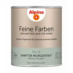 toom Baumarkt Alpina Feine Farben 'Sanfter Morgentau' graugrün matt 750 ml Angebot
