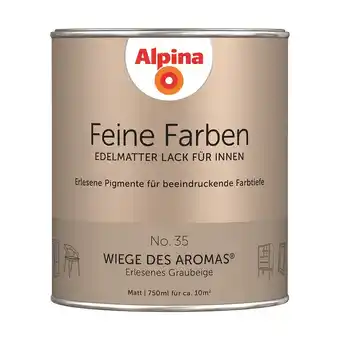 toom Baumarkt Alpina Feine Farben 'Wiege des Aromas' graubeige matt 750 ml Angebot