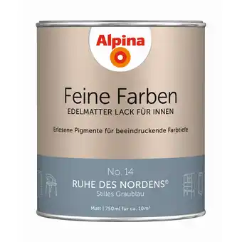 toom Baumarkt Alpina Feine Farben 'Ruhe des Nordens' graublau matt 750 ml Angebot