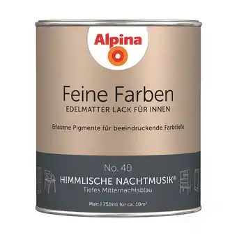 toom Baumarkt Alpina Feine Farben 'Himmlische Nachtmusik' mitternachtsblau matt 750 ml Angebot