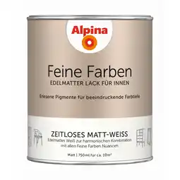 toom Baumarkt Alpina Feine Farben 'Zeitloses Matt-Weiß' matt 750 ml Angebot