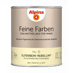 toom Baumarkt Alpina Feine Farben 'Elfenbein Rebellin' pastellgelb matt 750 ml Angebot