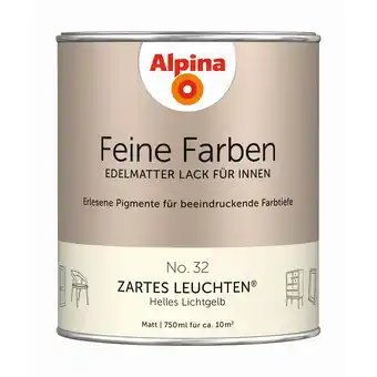 toom Baumarkt Alpina Feine Farben 'Zartes Leuchten' hellgelb matt 750 ml Angebot