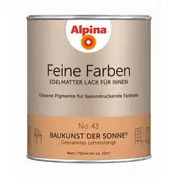 toom Baumarkt Alpina Feine Farben 'Baukunst der Sonne' orange matt 750 ml Angebot