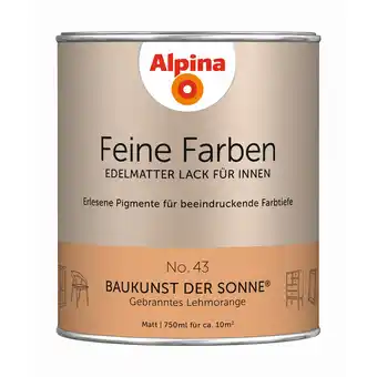 toom Baumarkt Alpina Feine Farben 'Baukunst der Sonne' orange matt 750 ml Angebot