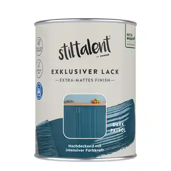 toom Baumarkt Stiltalent Lack 'dark petrol' Extra-matt 0,5 l Angebot