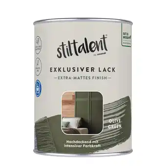 toom Baumarkt Stiltalent Lack 'olive green' Extra-matt 0,5 l Angebot