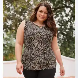 NKD Damen-Top mit Leo-Muster, große Größen Angebot