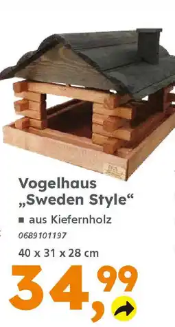 Globus Baumarkt Vogelhaus ,,Sweden Style" Angebot