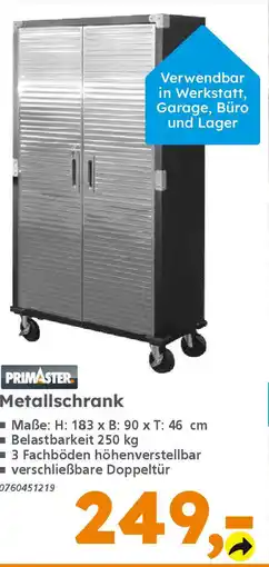 Globus Baumarkt PRIMASTER Metallschrank Angebot