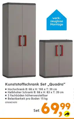 Globus Baumarkt Kunststoffschrank Set „,Quadra❝ Angebot
