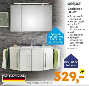 Globus Baumarkt pelipal Badblock „Kiel" Angebot