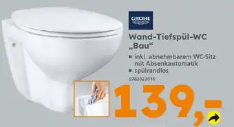 Globus Baumarkt GROHE Wand-Tiefspül-WC,, Bau Angebot