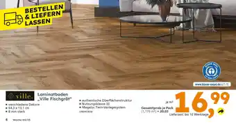 Globus Baumarkt ville. Laminatboden ,,Ville Fischgrät Angebot