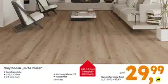 Globus Baumarkt Vinylboden „Eiche Plaza" Angebot
