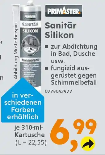 Globus Baumarkt PRIMASTER Sanitär Silikon Angebot