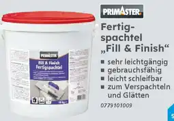Globus Baumarkt PRIMASTER Fertig- spachtel „Fill & Finish" Angebot
