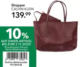 Peek & Cloppenburg Hamburg Shopper CALVIN KLEIN Angebot