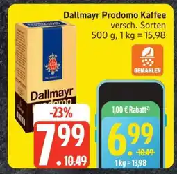 Edeka Dallmayr prodomo Kaffee Angebot