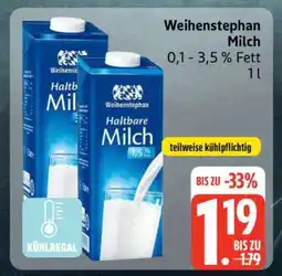 Edeka Weihenstephan Milch Angebot