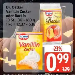 Edeka Dr. Oetker Vanillin Zucker oder Backin Angebot